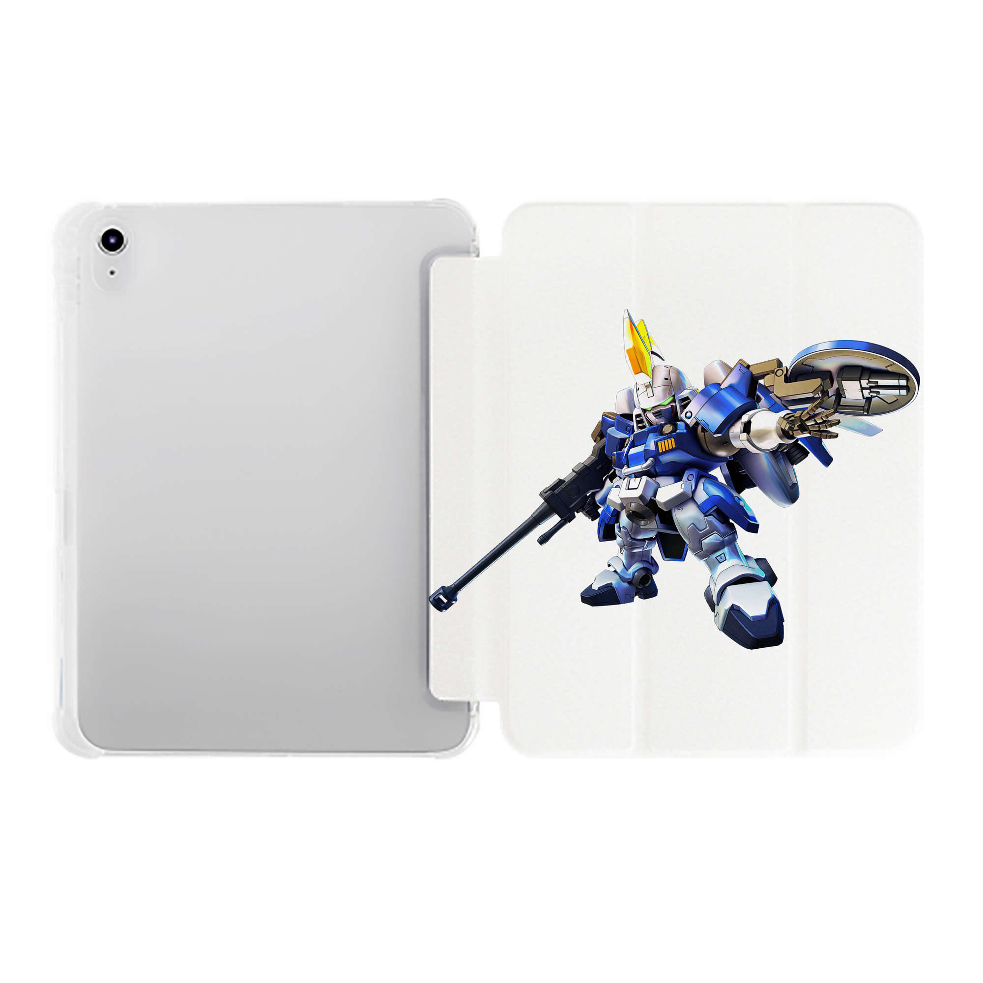 （画像用） 機動戦士ガンダム Mobile Suit Gundam IPad ケース ペン収納付き 三つ折りスタンド PUレザー×シリコン 対応機種9.5/10.5/10.9インチ